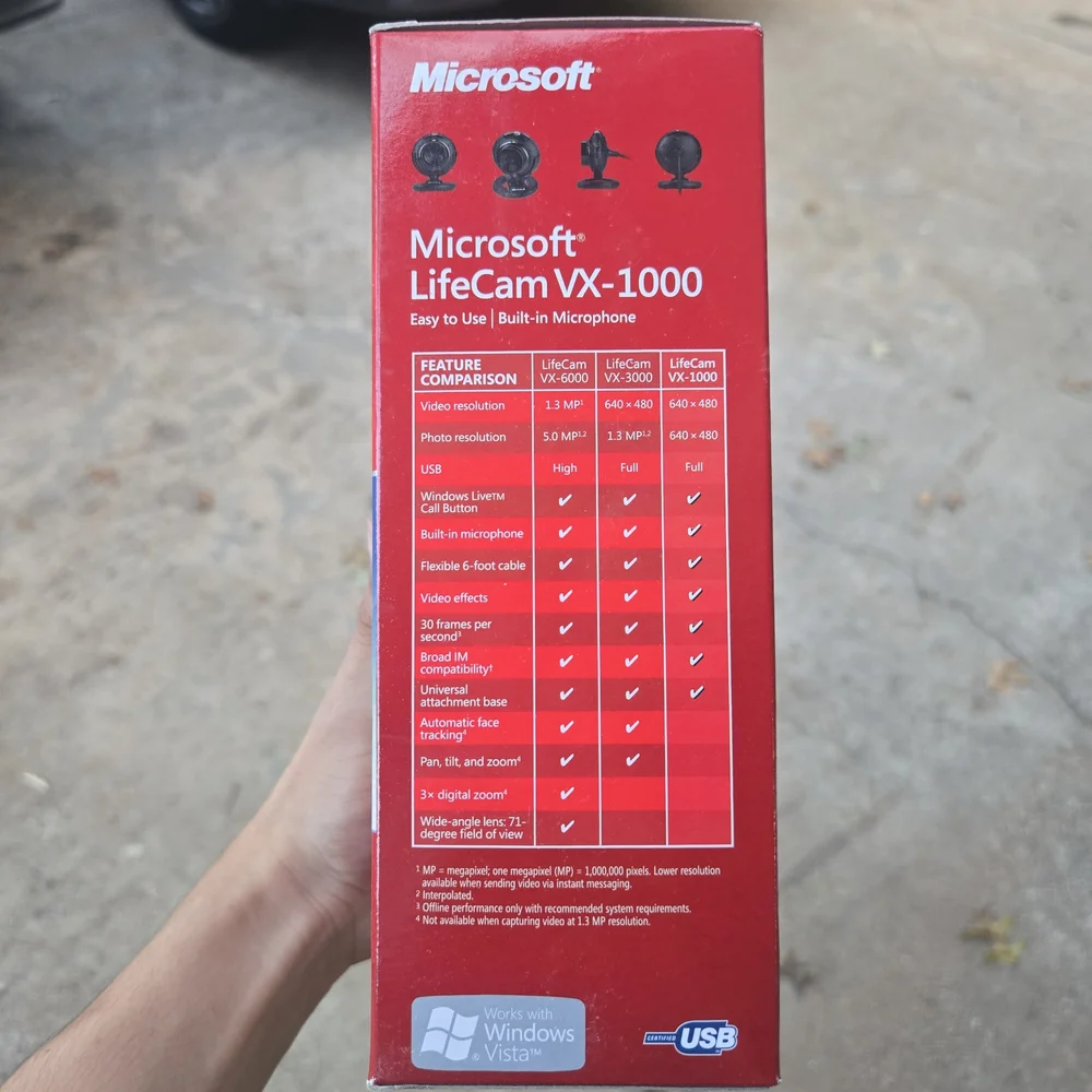 Microsoft LifeCam VX-1000‎ Black Webcam